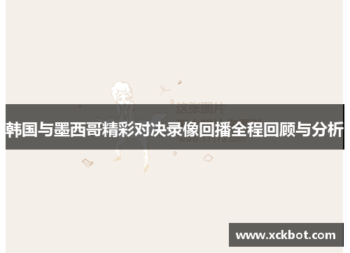 韩国与墨西哥精彩对决录像回播全程回顾与分析